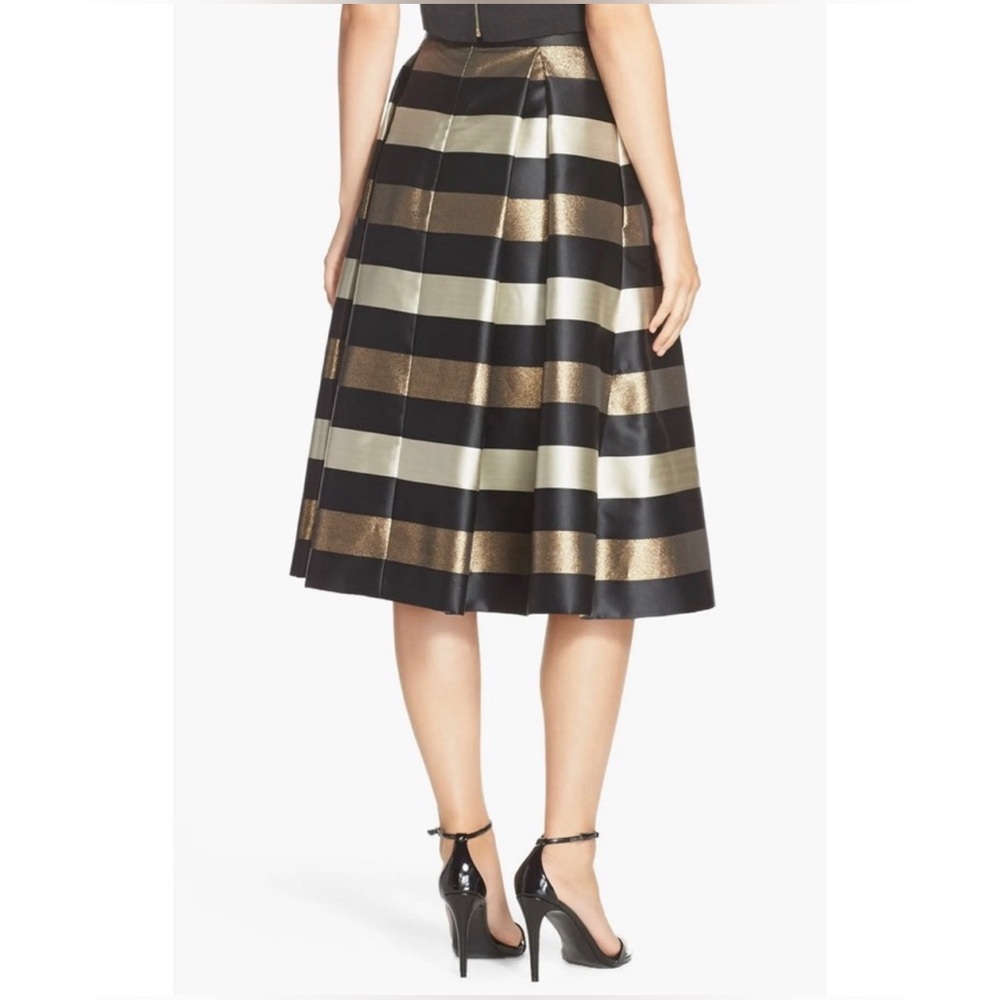 NEW Eliza J Metallic Stripe Skirt - Picture 5 of 7